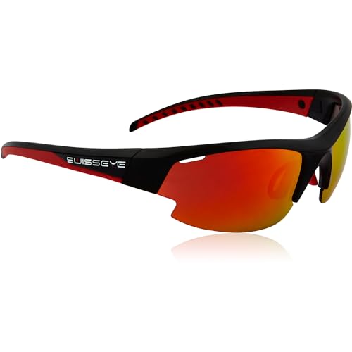 SWISSEYE Sportbrille Gardosa Re, Black Matt/Red,...