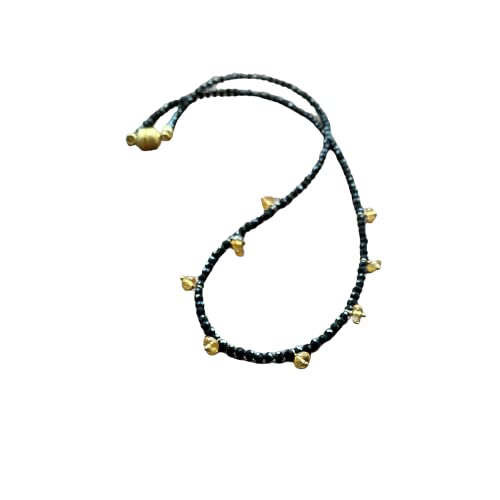 Halskette Spinell mit kleinen Citrinperlen, 925...