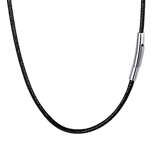 Kunstleder Halskette/Armband Schwarz geflochten...