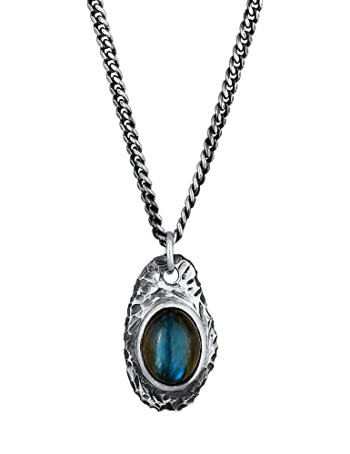 Kuzzoi Herren Halskette mit Labradorite Anhänger...