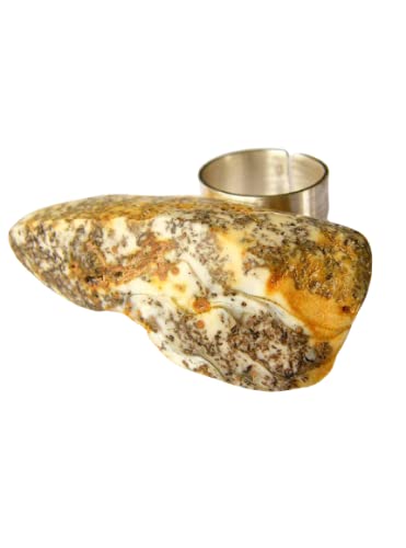 Bernstein Ring NATUR Silber 925 Geschenk...