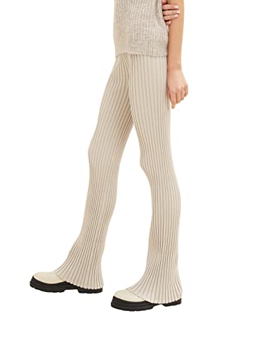 TOM TAILOR Denim Damen Schlaghose mit Rippstruktur...