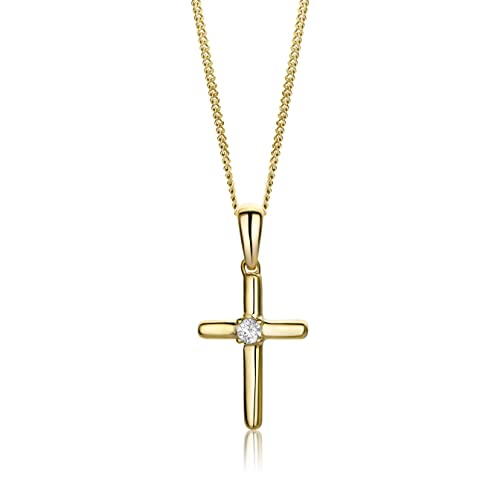 Miore Lab Diamant Schmuck Damen Kreuz Halskette...