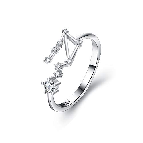 Clearine Damen Sternzeichen Ring 925 Sterling...