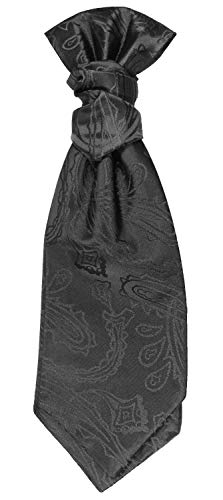 Paul Malone Hochzeitskrawatte schwarz paisley...