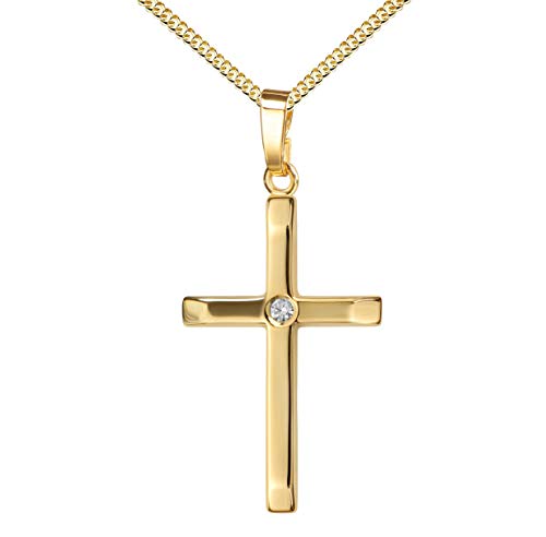 Goldkette Kreuz-Anhänger für Damen, Herren und...