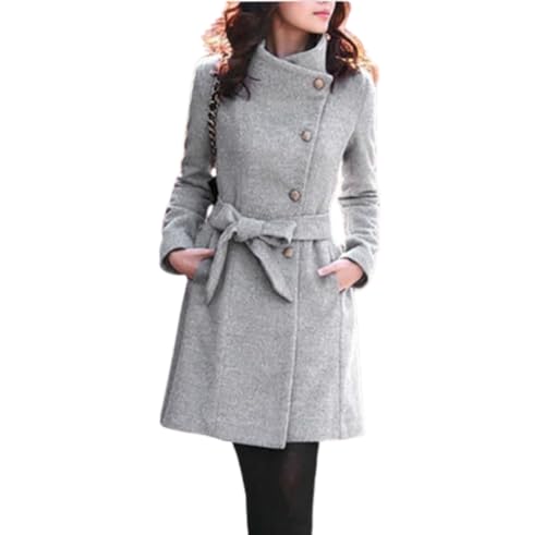Trenchcoat Damen Schwarz Lang Große Größen...