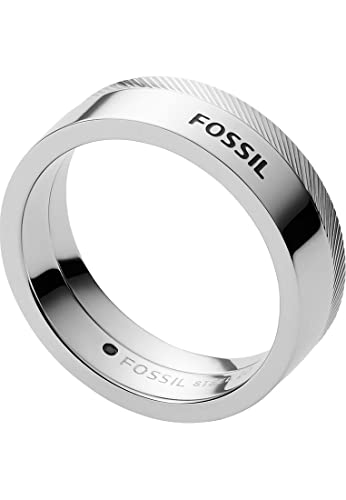 Fossil Herren-Herrenring Edelstahl 64 Silber...