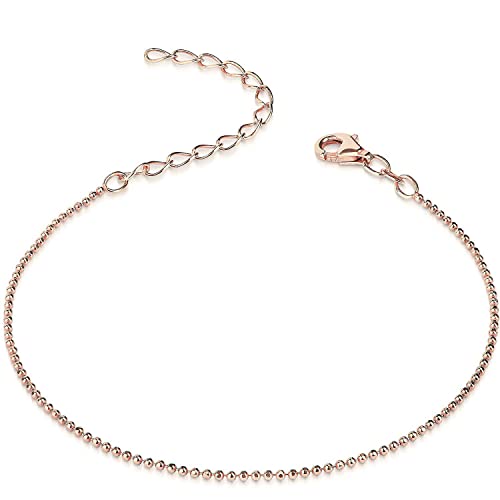 MATERIA Armkette rosegold Damen dünn 1mm - 925...