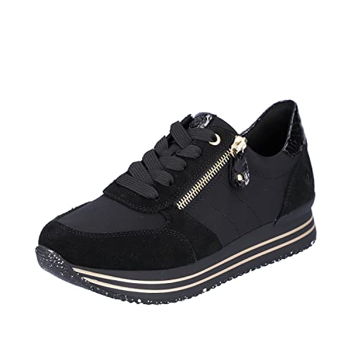 Remonte Damen D1316 Sneaker, schwarz, 37 EU