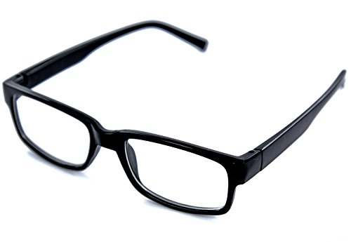 Nerd-Brille schwarz ohne Sehstärke Slim Fit für...
