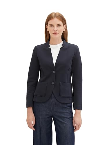 TOM TAILOR Damen 1038703 Basic Ottoman Blazer mit...