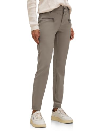 STREET ONE Damen A376798 Hose, Shiny Sandy Mocca,...