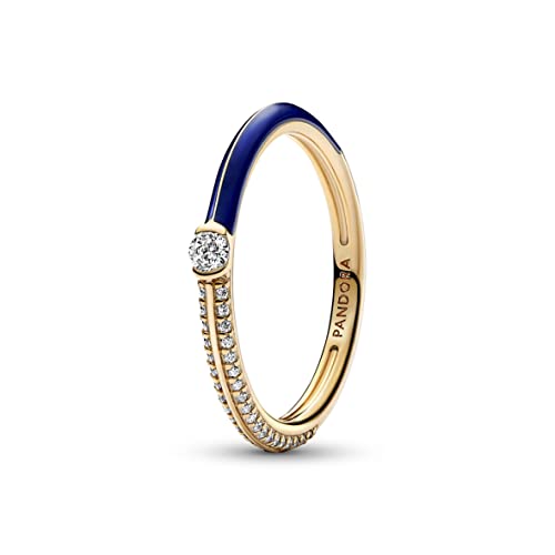 Pandora ME Pavé & Blau Doppelring mit 14 Karat...