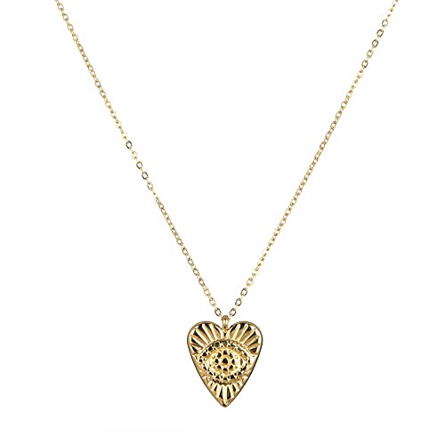 Tribal Spirit Damen Kette Heart Eye Edelstahl 316L...
