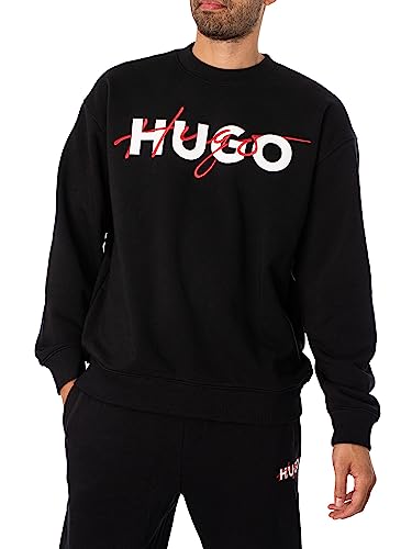 HUGO Herren Droyko Relaxed-Fit Sweatshirt aus...