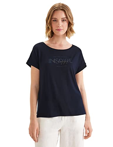 Street One T-Shirt Damen A319616 Deep Blue 44