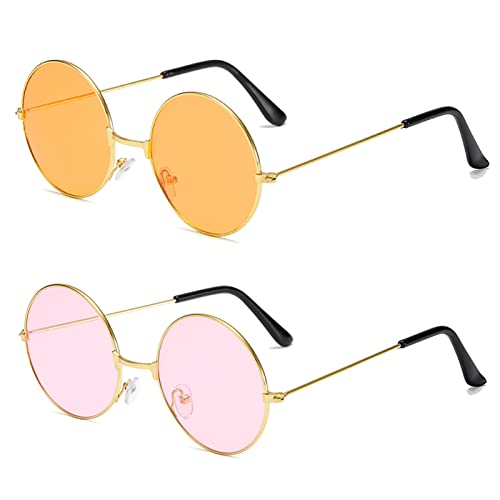 Karjiaja 2 Paar Hippie Gläser, Sonnenbrille Retro...