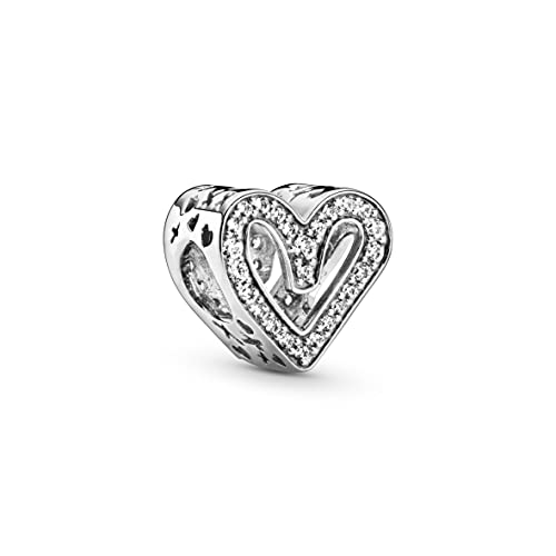 PANDORA Charm 'Funkelndes Herz' Silber 798692C01