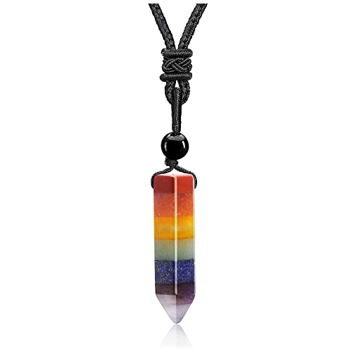 GEHECRST Edelstein 7 Chakra Heilsteine Kette...