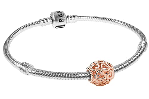 Pandora Damen-Armband Herzstrudel Rosé 925 Silber...