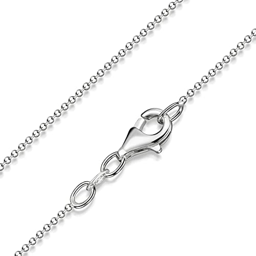 MATERIA Diamantierte Glitzer Kugelkette silber 925...