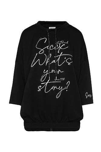 SOCCX Damen Sweatshirt mit Prints, Tape und...