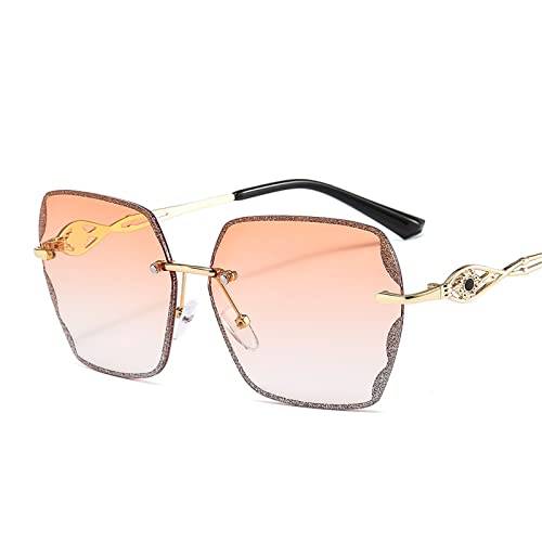DLSM Rahmenlose Mode-Sonnenbrille aus Metall mit...