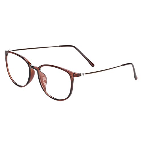 Retro Brille ohne stärke Student Slim-Brille...