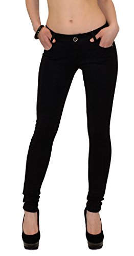 ESRA Damen Hose Röhrenhose Treggings Stretch Hose...