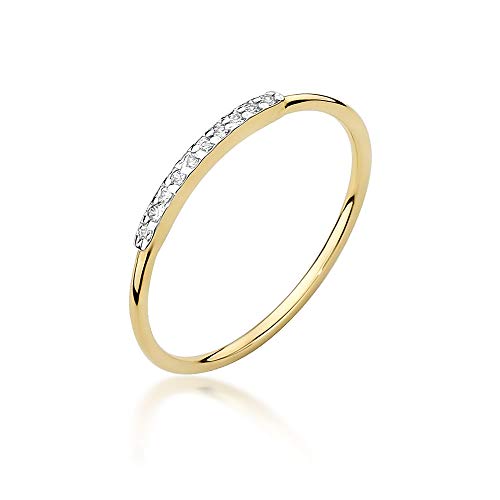 MARKO Verlobungsring Damen Goldring mit 0,05 Karat...