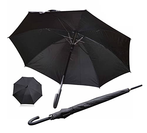 4business 2 Stück Stockschirm Regenschirm schwarz...