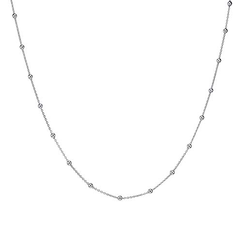 MATERIA Kugel Halskette Damen Silber 925 -...