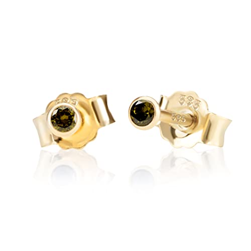 NKlaus Paar 2,5mm 585 Gelb Gold 14 Karat...