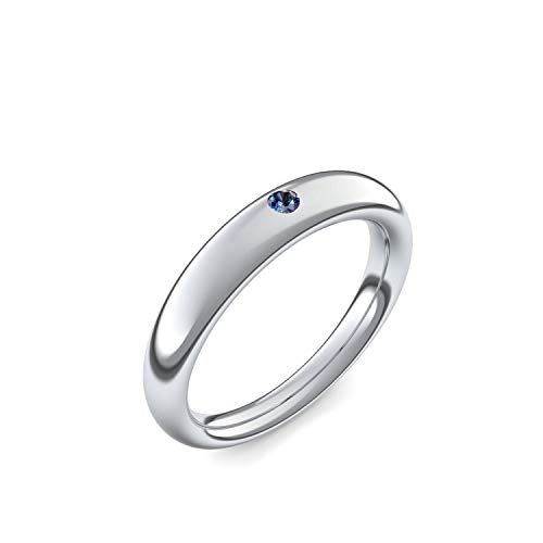 Silber Ring Saphir 925 + inkl. Luxusetui + Saphir...