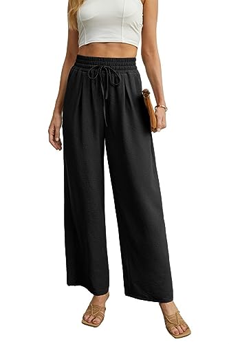 QIXING Weite Hosen Damen High Waist Palazzo Hose...