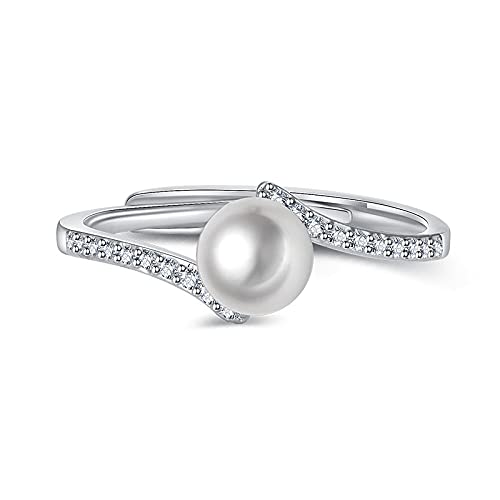 Ringe Frauen,925 Silber Ringe Perle Design...