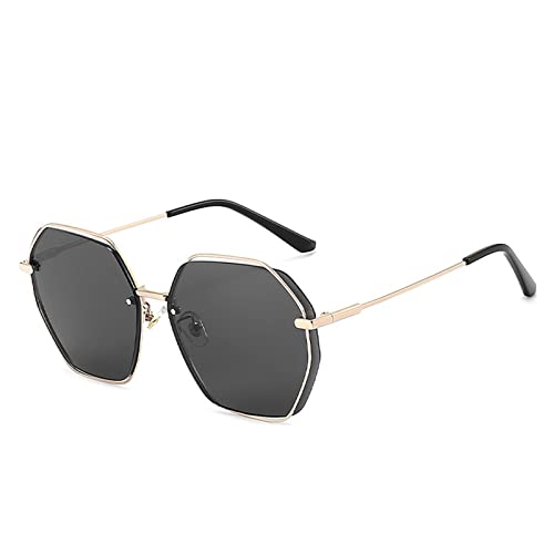 XSSAIWQP Damen-Sonnenbrille 100% UV400 Polygon...