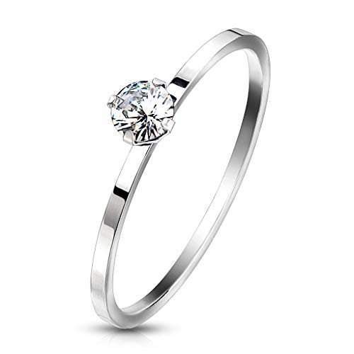Paula & Fritz® Verlobungs-Ring Silber 1.2mm...