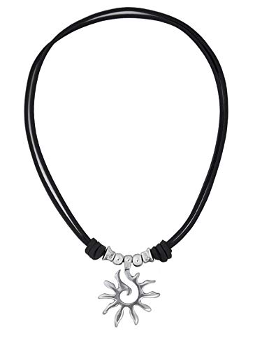 Beau Soleil Jewelry Lederkette Damen Halskette mit...