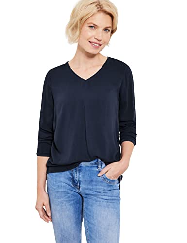 Cecil Damen B343780 Blusenshirt, Deep Blue, XXL EU