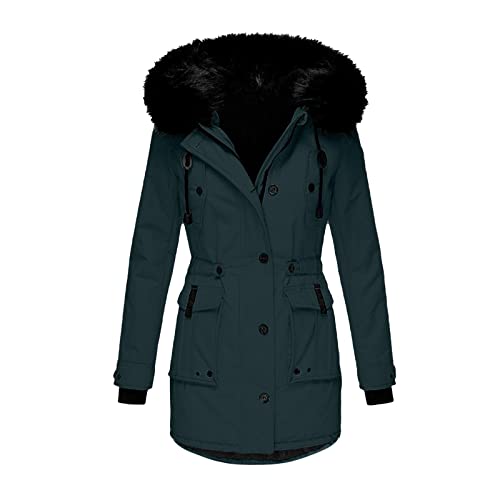 DeaAmyGline Winterjacke Damen Lang Winter Jacke...