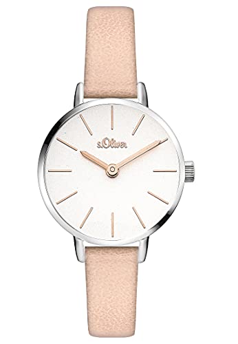 s.Oliver Damen Analog Quarz Armbanduhr mit PU...