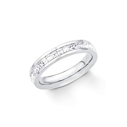 s.Oliver Ring Edelstahl Damen Ringe, mit Kristall,...