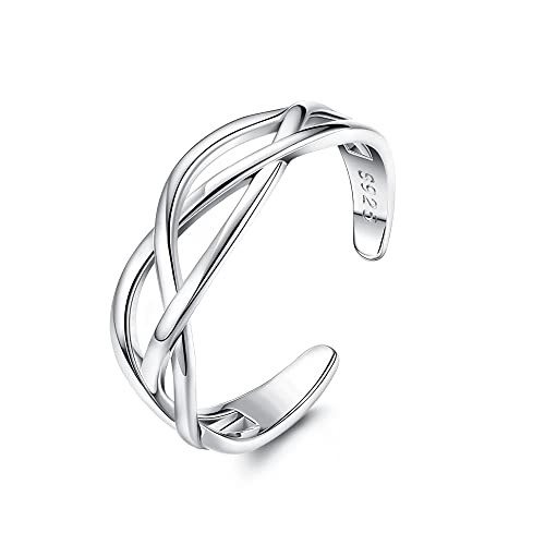 Roheafer 925 Sterling Silber Zehenringe für Damen...