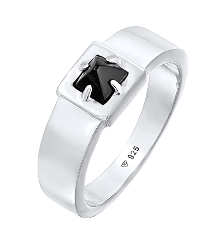 Kuzzoi Siegelring Herrenring mit Onyx-Edelstein,...