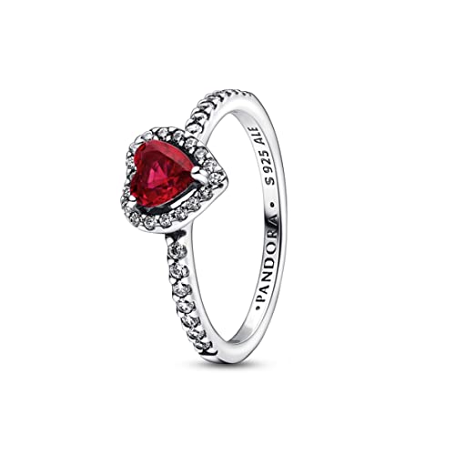 Pandora Ausgeprägtes Rotes Herz Ring aus...