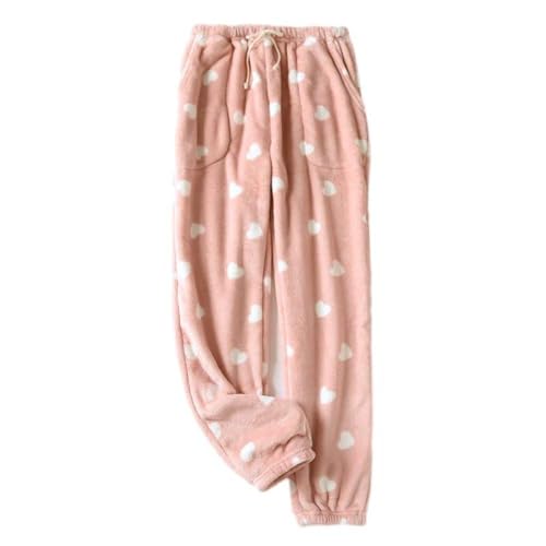 JEDTAKCT Flauschige Damen-Pyjamahose Aus Plüsch...