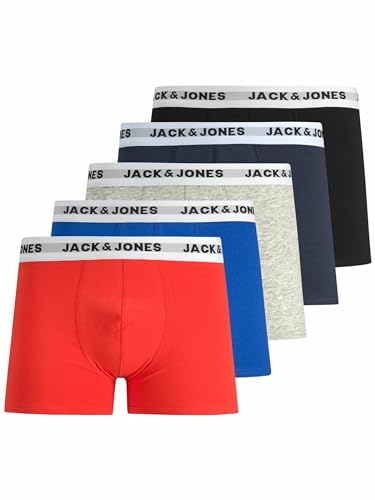 JACK&JONES Men's JACWHITE Trunks 5 Pack WO Boxer...