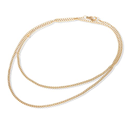 Made by Nami Halskette Gold aus Edel-Stahl - 60-cm...